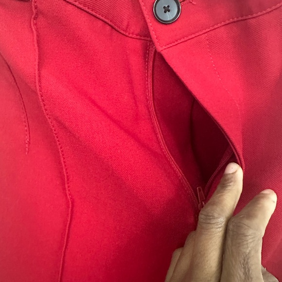 Zara Vibrant Red Pants - Picture 5 of 16